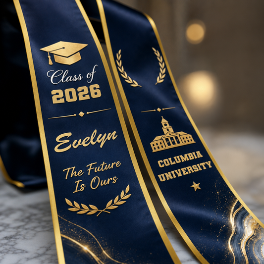 Personalized The Future Is Ours Graduation Stole - Custom Photo and Name