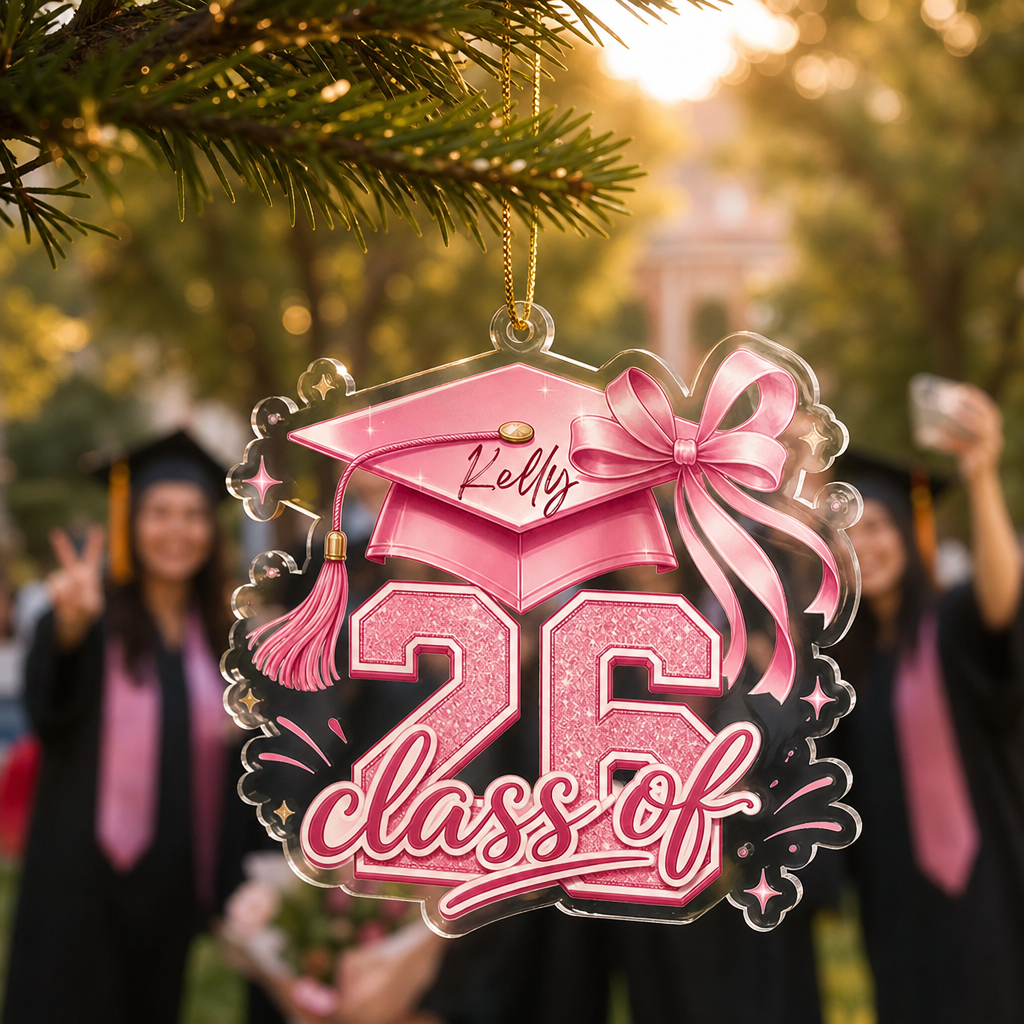 Personalized Class of 2026 Acrylic Ornament – Custom Graduation Keepsake