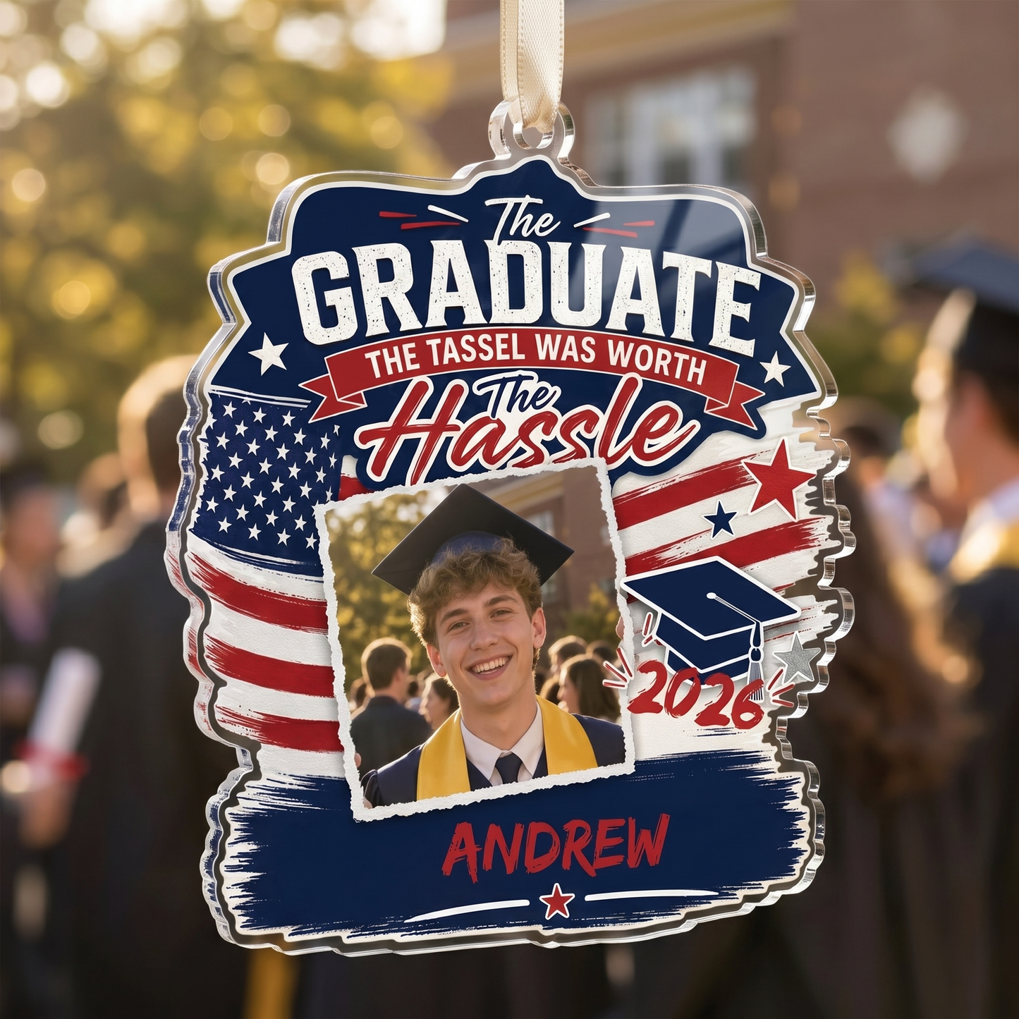 Personalized The Graduate The Tassel Was Worth the Hassle Acrylic Ornament – Graduation Keepsake