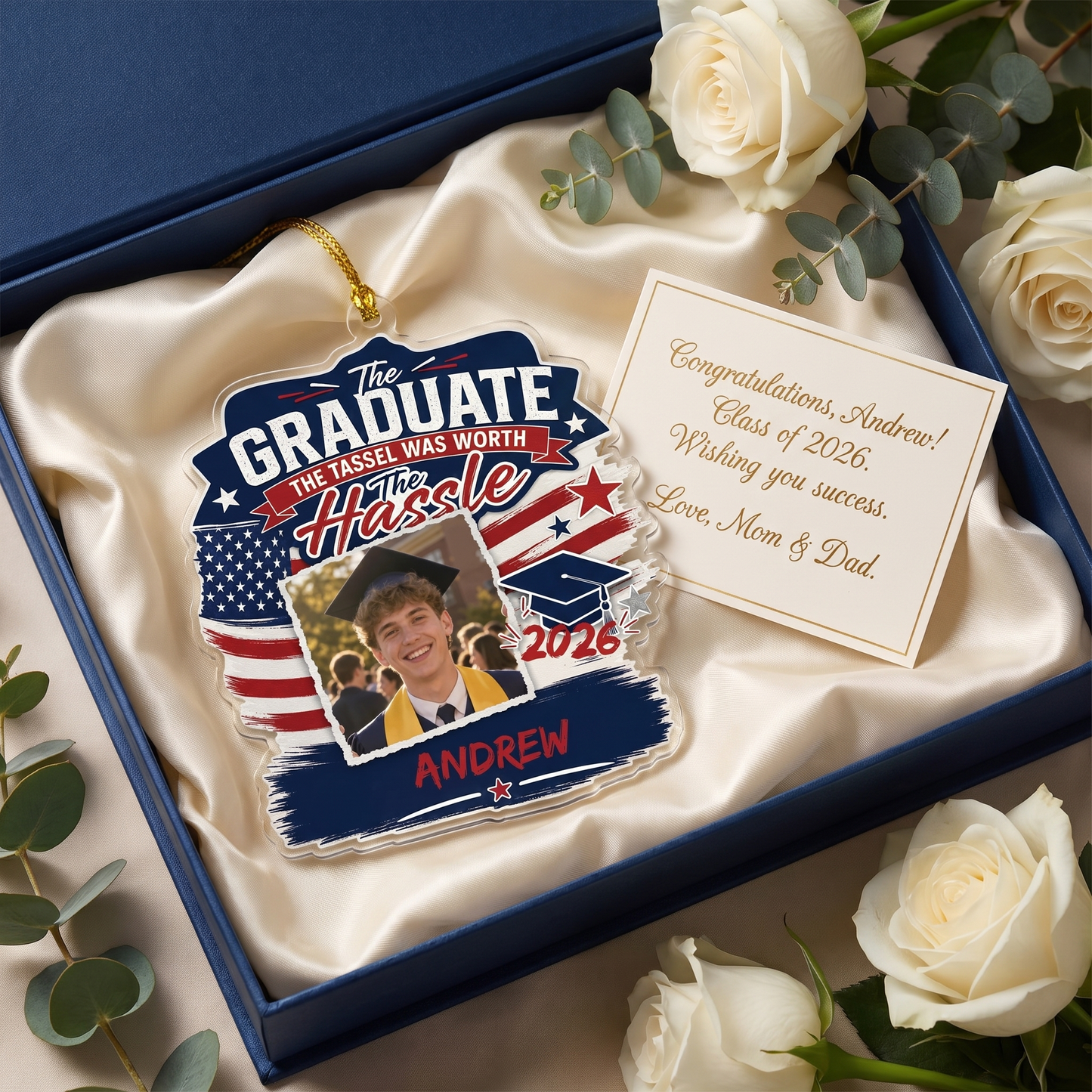 Personalized The Graduate The Tassel Was Worth the Hassle Acrylic Ornament – Graduation Keepsake