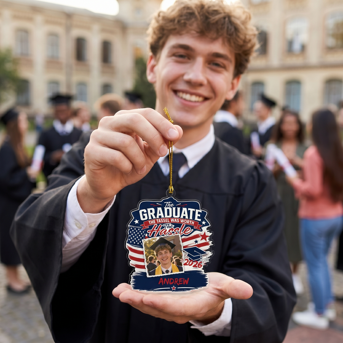 Personalized The Graduate The Tassel Was Worth the Hassle Acrylic Ornament – Graduation Keepsake