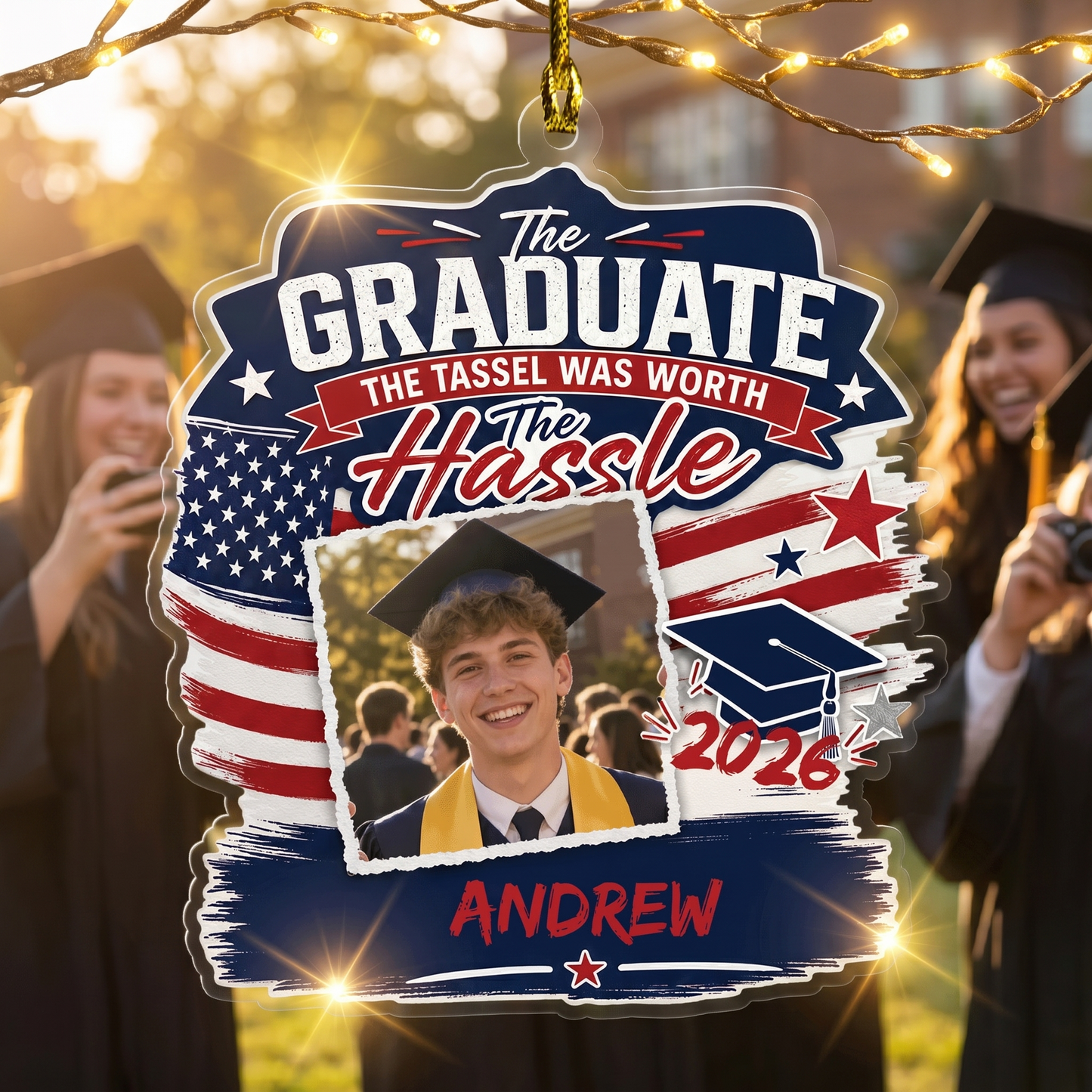 Personalized The Graduate The Tassel Was Worth the Hassle Acrylic Ornament – Graduation Keepsake