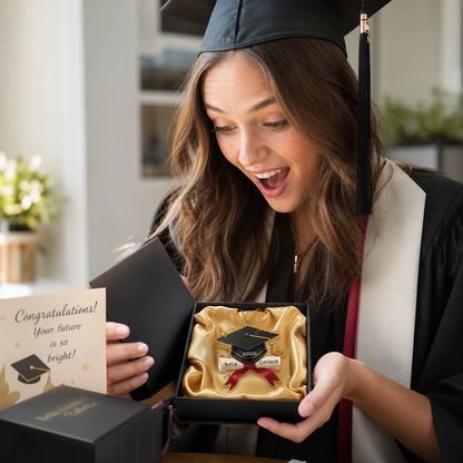Personalized Graduation Cap and Bow Acrylic Ornament – Graduation Keepsake