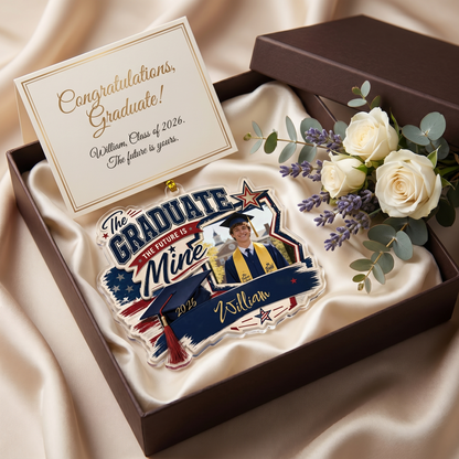 Personalized The Graduate The Future Is Mine Acrylic Ornament – Graduation Keepsake