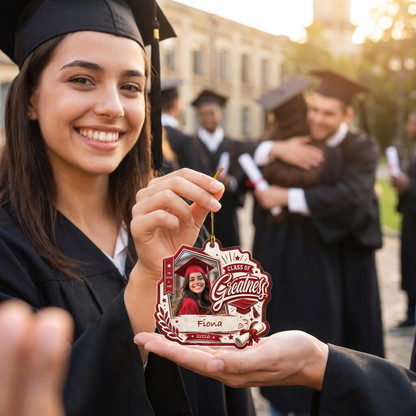 Personalized Class of Greatness Graduation Photo Acrylic Ornament – Custom Photo