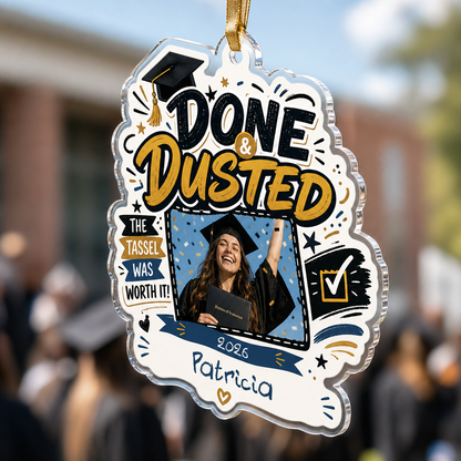 Done & Dusted Personalized Acrylic Ornament
