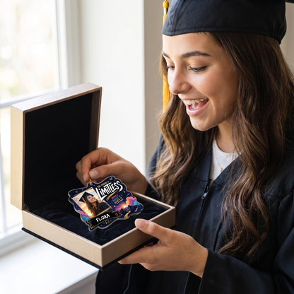 The Future Is Limitless Personalized Acrylic Ornament with Photo, Custom Name Graduation Gift