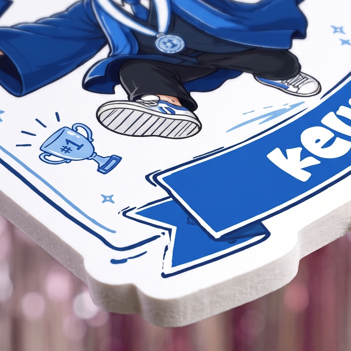 Personalized Officially Graduated Custom Shape Photo Hand Fan, Graduation Fan with Photo & Name