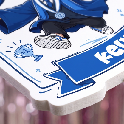 Personalized Officially Graduated Custom Shape Photo Hand Fan, Graduation Fan with Photo & Name