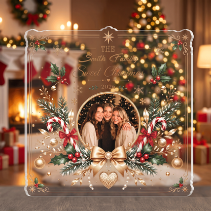 Personalized Sweet Christmas Acrylic Plaque, Custom Name Christmas Keepsake Gift