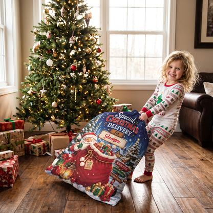 Personalized Special Christmas Delivery Christmas Sack, Custom Name Santa Gift Bag