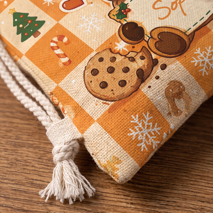 Personalized Too Cute for the Naughty List Christmas Sack with Custom Name