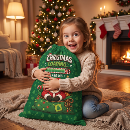 Personalized Christmas Loading... Christmas Sack with Custom Name