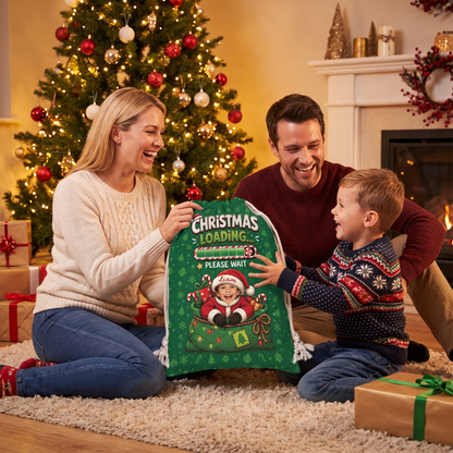Personalized Christmas Loading... Christmas Sack with Custom Name