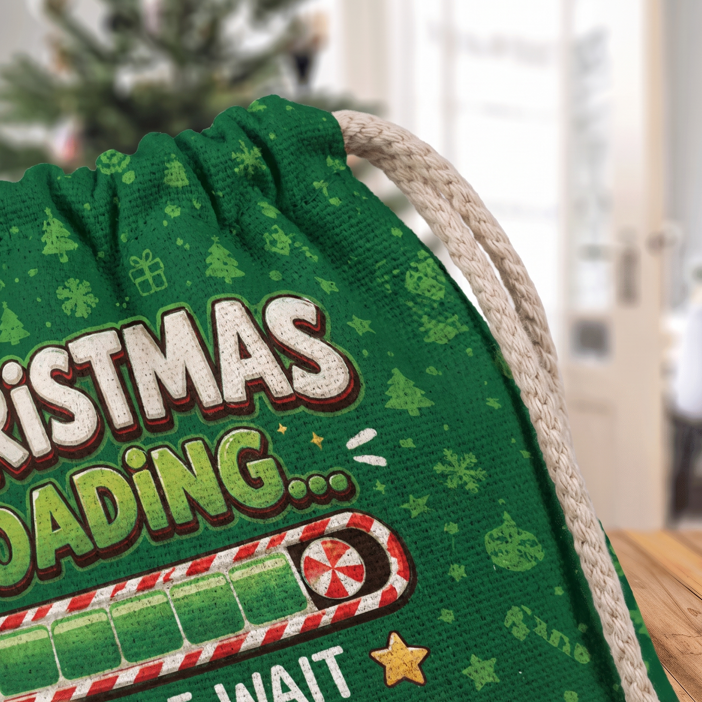 Personalized Christmas Loading... Christmas Sack with Custom Name