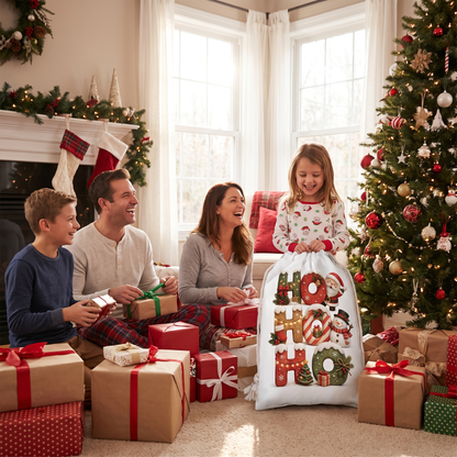 Personalized Ho Ho Ho Christmas Sack with Custom Name