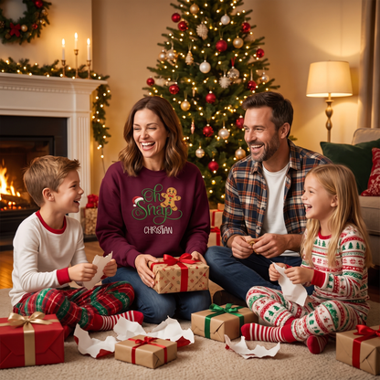 Personalized Embroidered Oh Oh Snap Gingerbread Sweatshirt with Custom Name