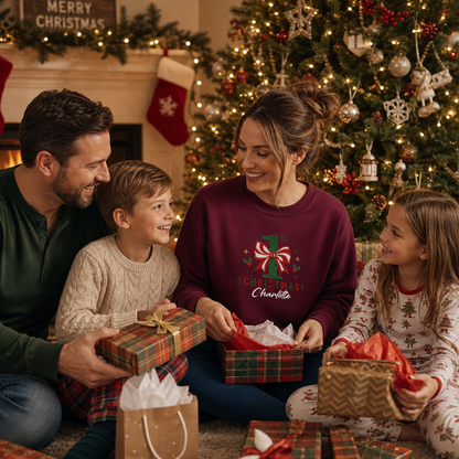Personalized Embroidered My First Christmas Sweatshirt with Custom Name