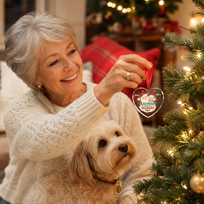 Personalized grandparents Christmas glass ornament gift idea