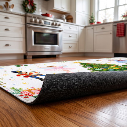 Personalized Nutcracker Ballet Christmas Tree kitchen mat set, view 6