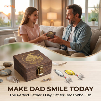 Personalized Fishing Lure & Gift Box for Dad – Custom Name Fishing Gift