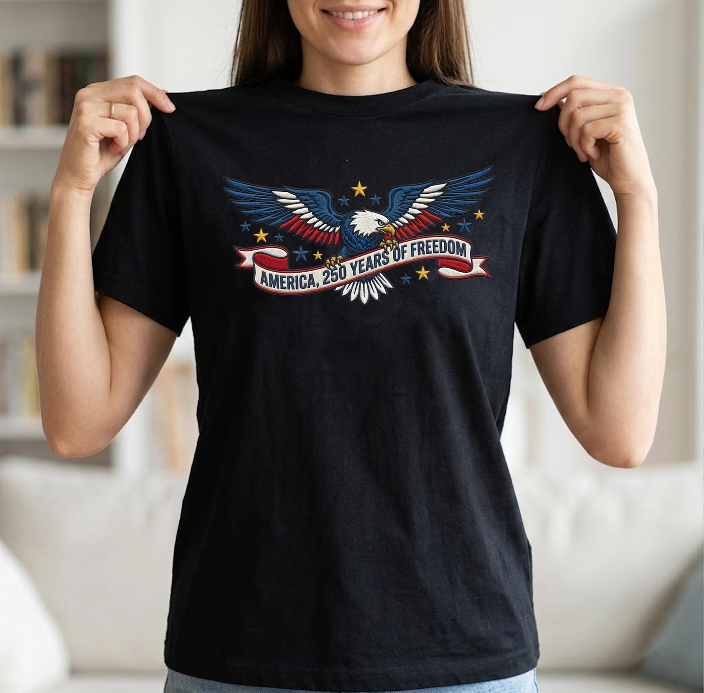 USA 250th Anniversary Eagle T-Shirt - Personalized American Pride Gift (1776-2026)