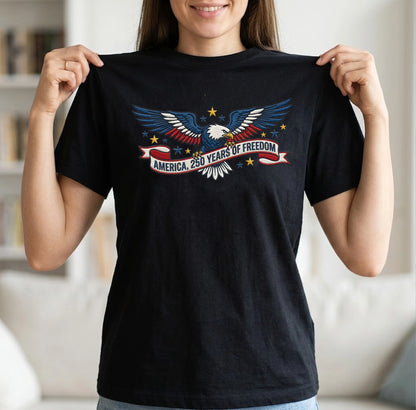 USA 250th Anniversary Eagle T-Shirt - Personalized American Pride Gift (1776-2026)