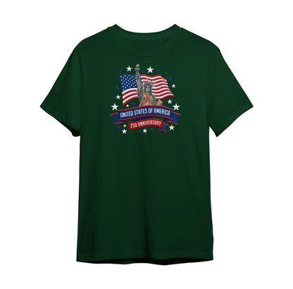 USA 250 Years 1776-2026 Personalized Embroidered Patriotic T-Shirt