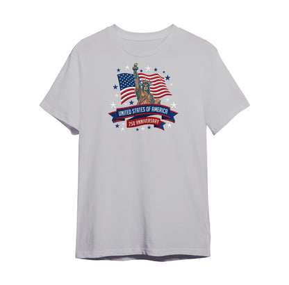 USA 250 Years 1776-2026 Personalized Embroidered Patriotic T-Shirt