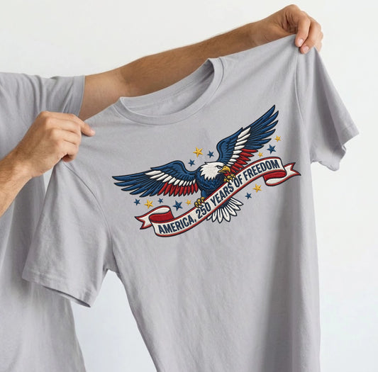 USA 250th Anniversary Eagle T-Shirt - Personalized American Pride Gift (1776-2026)