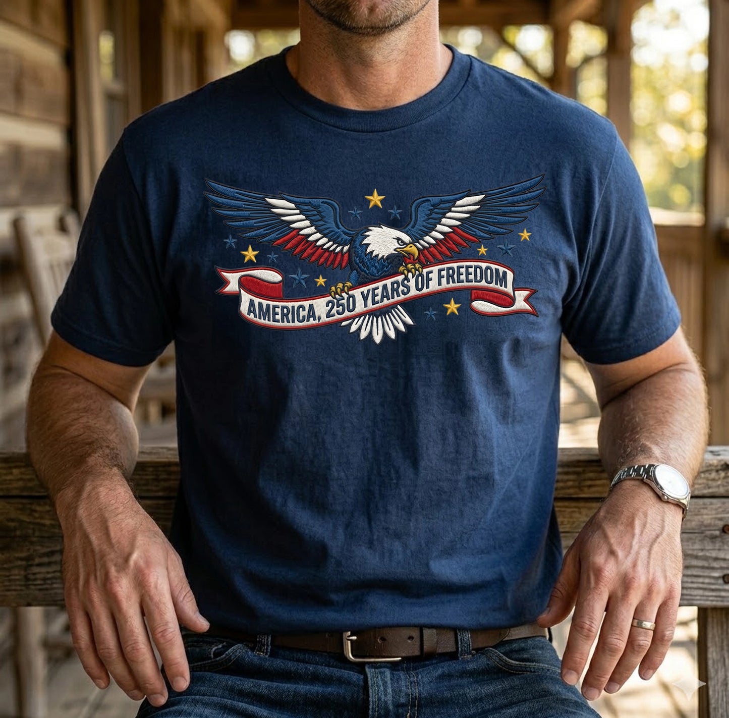 USA 250th Anniversary Eagle T-Shirt - Personalized American Pride Gift (1776-2026)