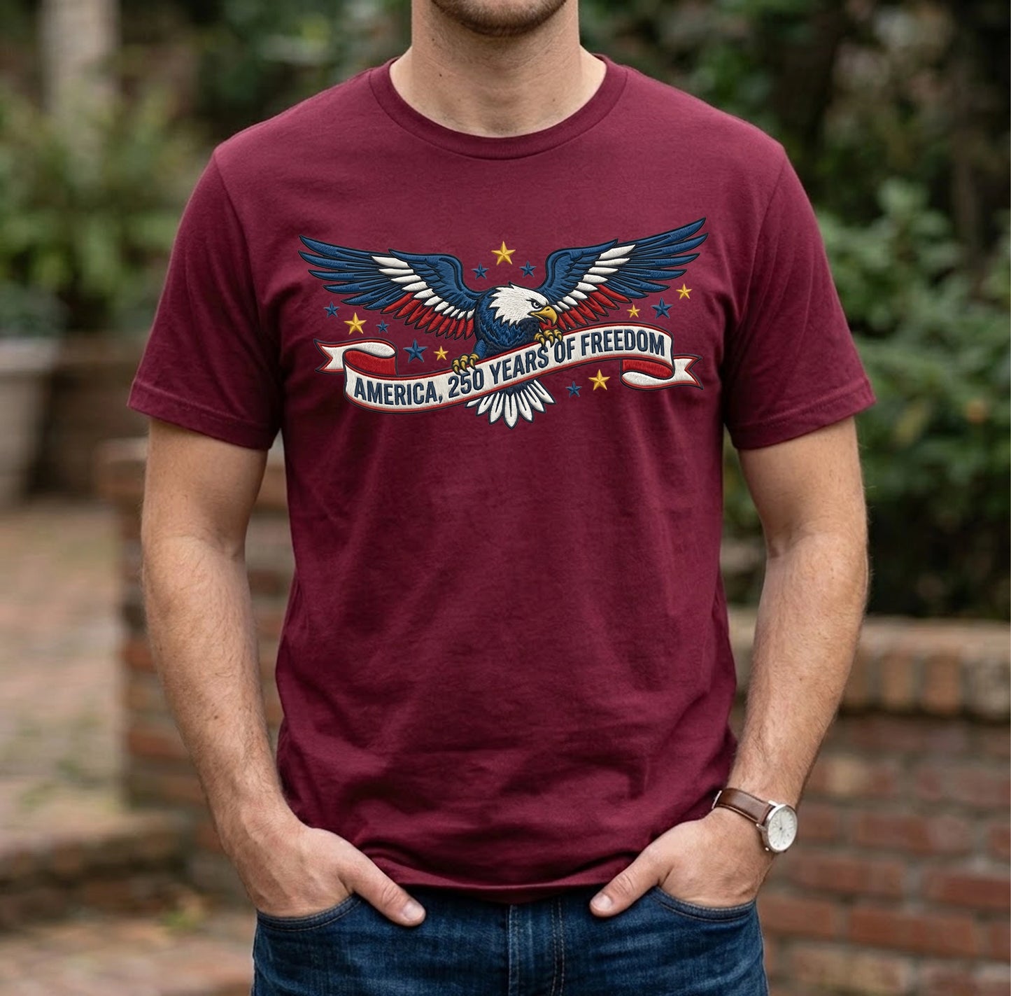USA 250th Anniversary Eagle T-Shirt - Personalized American Pride Gift (1776-2026)