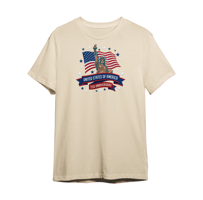 USA 250 Years 1776-2026 Personalized Embroidered Patriotic T-Shirt