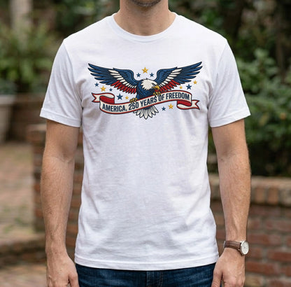 USA 250th Anniversary Eagle T-Shirt - Personalized American Pride Gift (1776-2026)