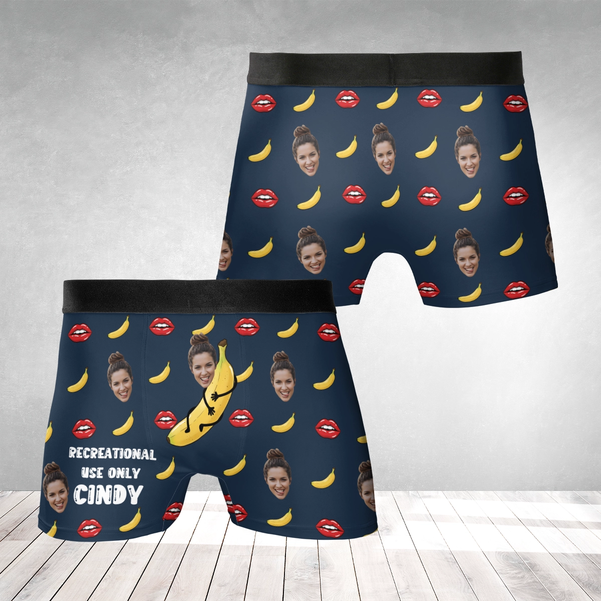 For Recreational Use Only – Naughty Humor Gift for Him – Personalized Photo Men’s Boxer Briefs