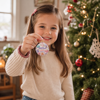 Personalized Year Of Squishy Hunting acrylic Christmas ornament, view 7