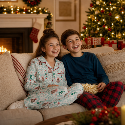 Custom face photo snowflake ornament kid pajamas view 8