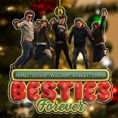 Besties Forever – Personalized 3D Acrylic Ornament