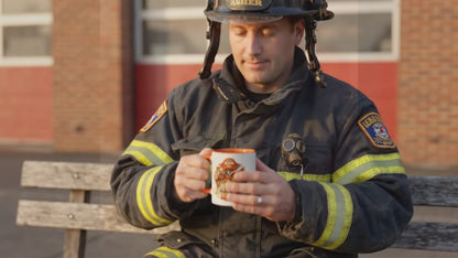 Personalized Firefighter Dad Accent Mug – My Daddy Is My Hero Coffee Mug