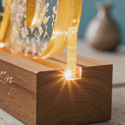 Custom Dad Photo Night Light with Kids’ Names - Personalized 3D LED Lamp Father’s Day Gift for Dad Family Keepsake Nightlight