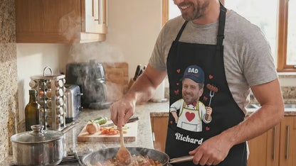 Personalized Photo Apron for Dad – Custom Father’s Day Gift