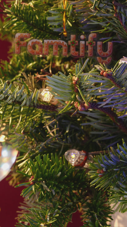 Custom Family Christmas Gift - Personalized Fireplace Stocking Acrylic Ornament