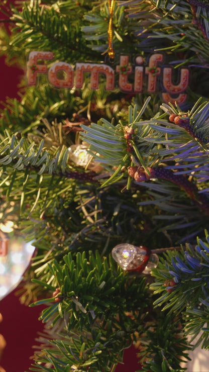 Custom Family Christmas Tree Ornament – Personalized Wooden Holiday Gift