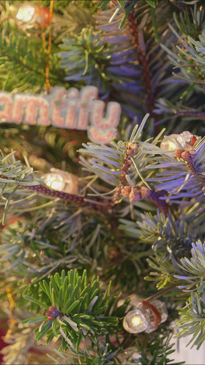 Rainbow Ever After Wood And Hologram Ornament