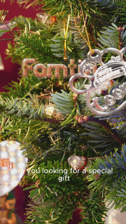 Paw Print Christmas Ornament – Personalized Mirrore Acrylic Dog Ornament