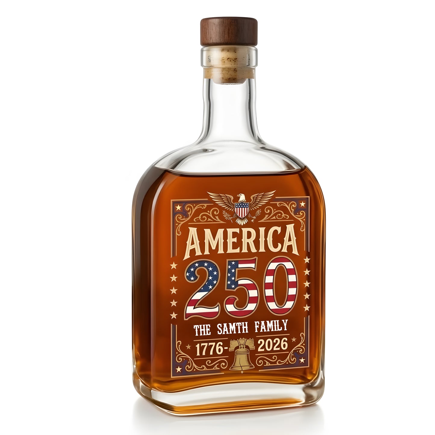 Free For America 250 Years Whiskey Bottle