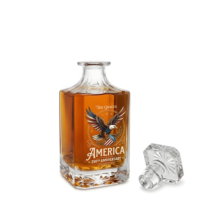 Celebrate 250 Years of America USA Anniversary 1776-2026 Decanter