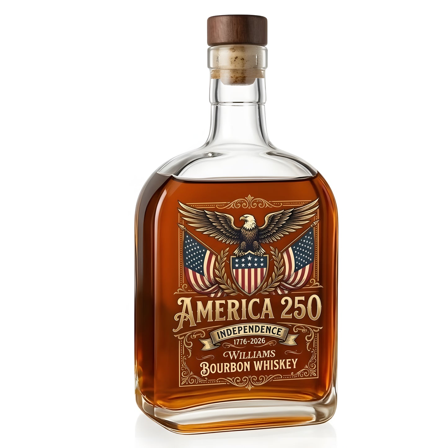 Defenders Of Liberty 250th Anniversary USA Whiskey Bottle