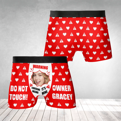 Choking Hazard – Cheeky Funny Gift for Husband or Boyfriend – Personalized Photo Men’s Boxer Briefs