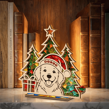 Personalized pet name suncatcher candle holder side view